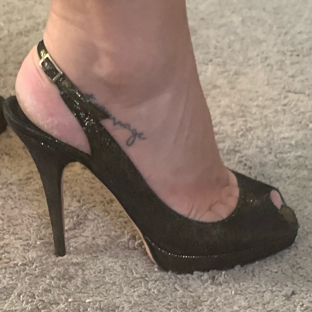 JIMMY CHOO Verity Dark Green/Black/Gold Hue Pumps